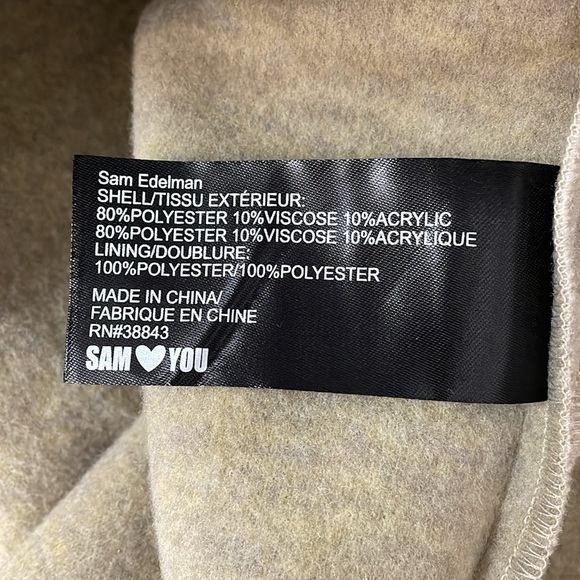 Sam Edelman Single Breasted Reefer Two Tone Coat - Picture 7 of 7